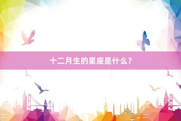十二月生的星座是什么？
